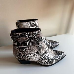 Snakeskin Booties